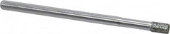 Strauss - 1/8" Head Diam x 0.197" Head Thickness Diamond (Abrasive) Grinding Pin - 1/8" Shank Diam x 2" Shank Length, Medium Grade, 80 Grit - Benchmark Tooling
