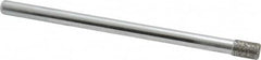 Strauss - 0.14" Head Diam x 0.197" Head Thickness Diamond (Abrasive) Grinding Pin - 1/8" Shank Diam x 2" Shank Length, Medium Grade, 80 Grit - Benchmark Tooling