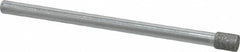 Strauss - 0.157" Head Diam x 0.197" Head Thickness Diamond (Abrasive) Grinding Pin - 1/8" Shank Diam x 2" Shank Length, (170 Mesh Grit) - Benchmark Tooling
