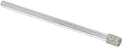 Strauss - 0.157" Head Diam x 0.197" Head Thickness Diamond (Abrasive) Grinding Pin - 1/8" Shank Diam x 2" Shank Length, Medium Grade, 80 Grit - Benchmark Tooling