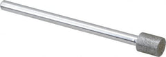 Strauss - 1/4" Head Diam x 0.276" Head Thickness Diamond (Abrasive) Grinding Pin - 1/8" Shank Diam x 2" Shank Length, (170 Mesh Grit) - Benchmark Tooling