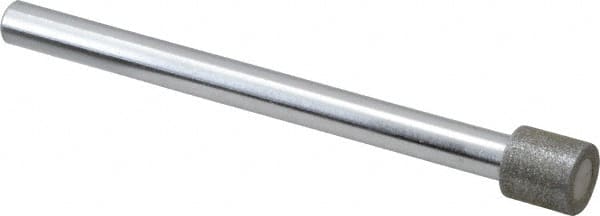 Strauss - 0.394" Head Diam x 0.394" Head Thickness Diamond (Abrasive) Grinding Pin - 1/4" Shank Diam x 3-1/2" Shank Length, (170 Mesh Grit) - Benchmark Tooling