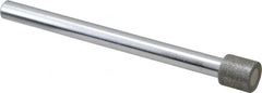 Strauss - 0.394" Head Diam x 0.394" Head Thickness Diamond (Abrasive) Grinding Pin - 1/4" Shank Diam x 3-1/2" Shank Length, (170 Mesh Grit) - Benchmark Tooling