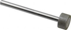 Strauss - 3/4" Head Diam x 0.394" Head Thickness Diamond (Abrasive) Grinding Pin - 1/4" Shank Diam x 3-1/2" Shank Length, (170 Mesh Grit) - Benchmark Tooling