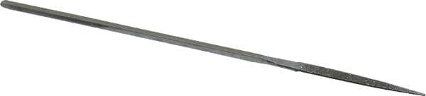 Strauss - 5-1/2" OAL Medium Half Round Needle Diamond File - 11/64" Wide x 1/16" Thick, 1-5/8 LOC, 126 Grit - Benchmark Tooling