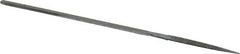 Strauss - 5-1/2" OAL Medium Half Round Needle Diamond File - 11/64" Wide x 1/16" Thick, 1-5/8 LOC, 126 Grit - Benchmark Tooling