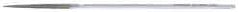 Strauss - 5-1/2" OAL Coarse Point Needle Diamond File - 5/32" Wide x 1/16" Thick, 1-5/8 LOC, 181 Grit - Benchmark Tooling