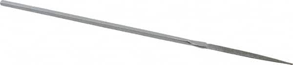 Strauss - 5-1/2" OAL Fine Point Needle Diamond File - 5/32" Wide x 1/16" Thick, 1-5/8 LOC, 91 Grit - Benchmark Tooling