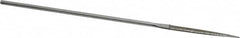 Strauss - 5-1/2" OAL Medium Point Needle Diamond File - 5/32" Wide x 1/16" Thick, 1-5/8 LOC, 126 Grit - Benchmark Tooling