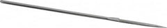 Strauss - 5-1/2" OAL Fine Barrette Needle Diamond File - 5/32" Wide x 1/16" Thick, 1-5/8 LOC, 91 Grit - Benchmark Tooling