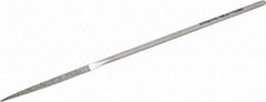 Strauss - 5-1/2" OAL Fine Three Square Needle Diamond File - 1/8" Wide x 1/8" Thick, 1-5/8 LOC, 91 Grit - Benchmark Tooling