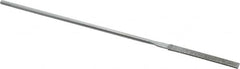 Strauss - 5-1/2" OAL Coarse Equalling Needle Diamond File - 5/32" Wide x 3/32" Thick, 1-5/8 LOC, 181 Grit - Benchmark Tooling