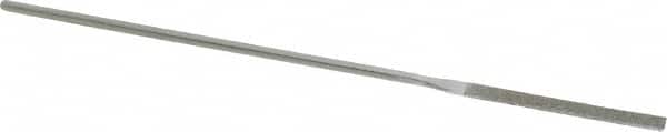 Strauss - 5-1/2" OAL Fine Equalling Needle Diamond File - 5/32" Wide x 3/32" Thick, 1-5/8 LOC, 91 Grit - Benchmark Tooling