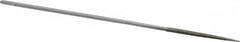 Strauss - 5-1/2" OAL Medium Square Needle Diamond File - 5/64" Wide x 5/64" Thick, 1-5/8 LOC, 126 Grit - Benchmark Tooling