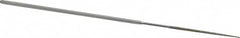 Strauss - 5-1/2" OAL Medium Round Needle Diamond File - 1/16" Wide x 1/16" Thick, 1-5/8 LOC, 126 Grit - Benchmark Tooling