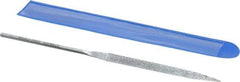 Strauss - 5-1/2" OAL Fine Barrette Needle Diamond File - 13/64" Wide x 1/16" Thick, 2-3/4 LOC, 91 Grit - Benchmark Tooling