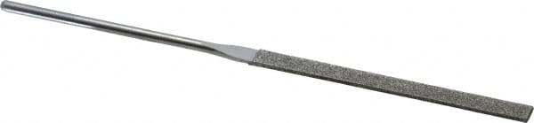 Strauss - 5-1/2" OAL Coarse Equalling Needle Diamond File - 15/64" Wide x 1/16" Thick, 2-3/4 LOC, 181 Grit - Benchmark Tooling