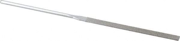 Strauss - 5-1/2" OAL Fine Equalling Needle Diamond File - 15/64" Wide x 1/16" Thick, 2-3/4 LOC, 91 Grit - Benchmark Tooling