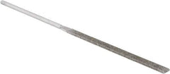 Strauss - 5-1/2" OAL Medium Equalling Needle Diamond File - 15/64" Wide x 1/16" Thick, 2-3/4 LOC, 126 Grit - Benchmark Tooling