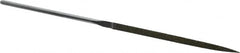 Strauss - 5-1/2" OAL Medium Three Square Needle Diamond File - 9/64" Wide x 9/64" Thick, 2-3/4 LOC, 126 Grit - Benchmark Tooling