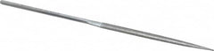Strauss - 5-1/2" OAL Fine Half Round Needle Diamond File - 13/64" Wide x 1/16" Thick, 2-3/4 LOC, 91 Grit - Benchmark Tooling