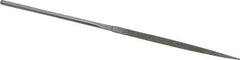 Strauss - 5-1/2" OAL Medium Half Round Needle Diamond File - 13/64" Wide x 1/16" Thick, 2-3/4 LOC, 126 Grit - Benchmark Tooling
