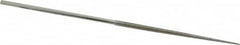 Strauss - 5-1/2" OAL Medium Round Needle Diamond File - 1/8" Wide x 1/8" Thick, 2-3/4 LOC, 126 Grit - Benchmark Tooling
