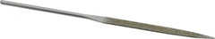 Strauss - 5-1/2" OAL Coarse Knife Needle Diamond File - 13/64" Wide x 1/16" Thick, 2-3/4 LOC, 181 Grit - Benchmark Tooling