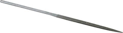 Strauss - 5-1/2" OAL Medium Knife Needle Diamond File - 13/64" Wide x 1/16" Thick, 2-3/4 LOC, 126 Grit - Benchmark Tooling