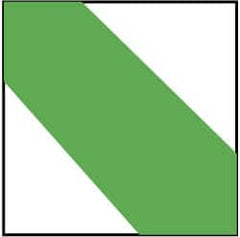 NMC - Green & White Striped Vinyl Tape - 2" Wide x 108' Long x 0.002" Thick, General Traffic - Benchmark Tooling