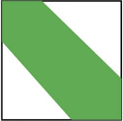 NMC - Green & White Striped Vinyl Tape - 3" Wide x 54' Long x 0.002" Thick, General Traffic - Benchmark Tooling