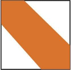 NMC - Orange & White Striped Vinyl Tape - 2" Wide x 108' Long x 0.002" Thick, General Traffic - Benchmark Tooling