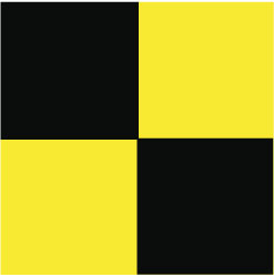 NMC - Black & Yellow Checkered Vinyl Tape - 2" Wide x 54' Long x 0.002" Thick, General Traffic - Benchmark Tooling