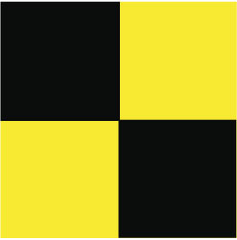 NMC - Black & Yellow Checkered Vinyl Tape - 2" Wide x 54' Long x 0.002" Thick, General Traffic - Benchmark Tooling