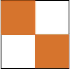 NMC - Orange & White Checkered Vinyl Tape - 2" Wide x 54' Long x 0.002" Thick, General Traffic - Benchmark Tooling