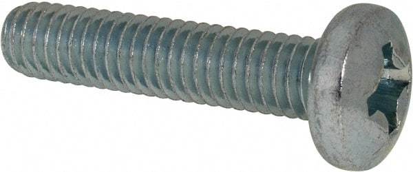 Value Collection - 5/16-18 UNC, 1-1/2" Length Under Head Phillips Drive Machine Screw - Pan Head, Grade 2 Steel, Zinc-Plated Finish, Without Washer - Benchmark Tooling