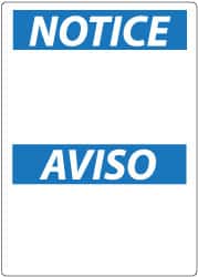 NMC - "Notice - Safety Glasses Required Beyond This Point", 14" Long x 10" Wide, Pressure-Sensitive Vinyl Safety Sign - Rectangle, 0.004" Thick, Use for Accident Prevention - Benchmark Tooling