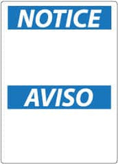 NMC - "Notice - Safety Glasses Required Beyond This Point", 14" Long x 10" Wide, Pressure-Sensitive Vinyl Safety Sign - Rectangle, 0.004" Thick, Use for Accident Prevention - Benchmark Tooling