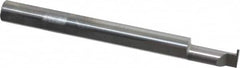 Accupro - 0.0175" Groove Width, 0.187" Min Hole Diam, 3/8" Max Hole Depth, Retaining Ring Grooving Tool - 0.05" Projection, 1-5/8" Shank Length, 2" OAL, Solid Carbide, Bright Finish - Exact Industrial Supply