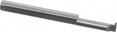 Accupro - 0.0255" Groove Width, 0.187" Min Hole Diam, 5/8" Max Hole Depth, Retaining Ring Grooving Tool - 0.05" Projection, 1-3/8" Shank Length, 2" OAL, Solid Carbide, Bright Finish - Exact Industrial Supply