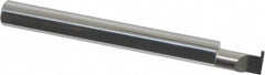 Accupro - 0.0305" Groove Width, 1/4" Min Hole Diam, 3/8" Max Hole Depth, Retaining Ring Grooving Tool - 0.06" Projection, 2-1/8" Shank Length, 2-1/2" OAL, Solid Carbide, Bright Finish - Exact Industrial Supply