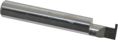 Accupro - 0.047" Groove Width, 3/8" Min Hole Diam, 1/2" Max Hole Depth, Retaining Ring Grooving Tool - 0.11" Projection, 2" Shank Length, 2-1/2" OAL, Solid Carbide, Bright Finish - Exact Industrial Supply