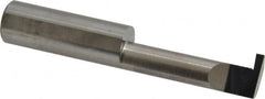 Accupro - 0.094" Groove Width, 1/2" Min Hole Diam, 1-1/2" Max Hole Depth, Retaining Ring Grooving Tool - 0.16" Projection, 1-1/2" Shank Length, 3" OAL, Solid Carbide, Bright Finish - Exact Industrial Supply