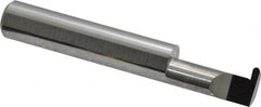 Accupro - 0.07" Groove Width, 3/8" Min Hole Diam, 3/4" Max Hole Depth, Full Radius Grooving Tool - 0.11" Projection, 1-3/4" Shank Length, 2-1/2" OAL, 0.035" Radius, Solid Carbide, Bright Finish - Exact Industrial Supply