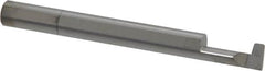 Accupro - 0.097" Groove Width, 1/4" Min Hole Diam, 1/2" Max Hole Depth, O-Ring Grooving Tool - 0.11" Projection, 2" Shank Length, 2-1/2" OAL, 0.015" Radius, Solid Carbide, Bright Finish - Exact Industrial Supply