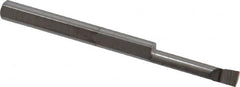 Accupro - 0.1" Min Bore Diam, 1/2" Max Bore Depth, 1/8 Shank Diam, Boring Bar - Right Hand Cut, Solid Carbide, Bright Finish - Exact Industrial Supply