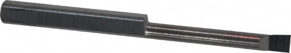 Accupro - 0.1" Min Bore Diam, 0.7" Max Bore Depth, 1/8 Shank Diam, Boring Bar - Right Hand Cut, Solid Carbide, Bright Finish - Exact Industrial Supply