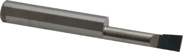 Accupro - 0.23" Min Bore Diam, 1" Max Bore Depth, 5/16 Shank Diam, Boring Bar - Right Hand Cut, Solid Carbide, Bright Finish - Exact Industrial Supply