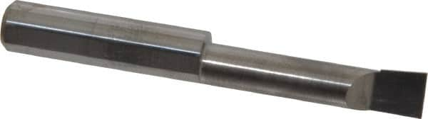 Accupro - 0.29" Min Bore Diam, 1-1/4" Max Bore Depth, 5/16 Shank Diam, Boring Bar - Right Hand Cut, Solid Carbide, Bright Finish - Exact Industrial Supply