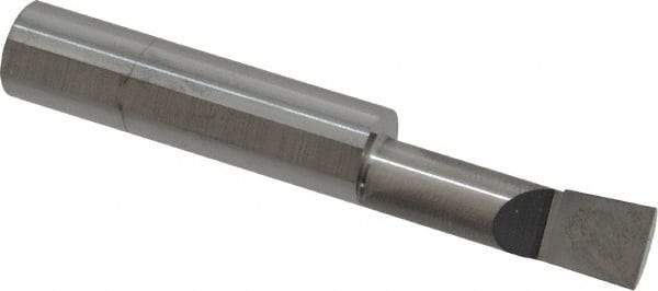 Accupro - 0.32" Min Bore Diam, 1" Max Bore Depth, 3/8 Shank Diam, Boring Bar - Right Hand Cut, Solid Carbide, Bright Finish - Exact Industrial Supply